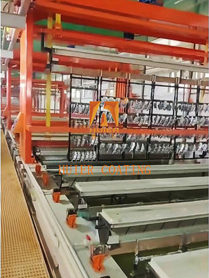 สายการผลิตการเคลือบไฟฟ้าที่ควบคุมโดย PLC ด้วยโหมดสลับและคุณสมบัติความปลอดภัย